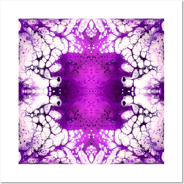 Purple/White Paint Pour Pattern Wall Art by Designs_by_KC